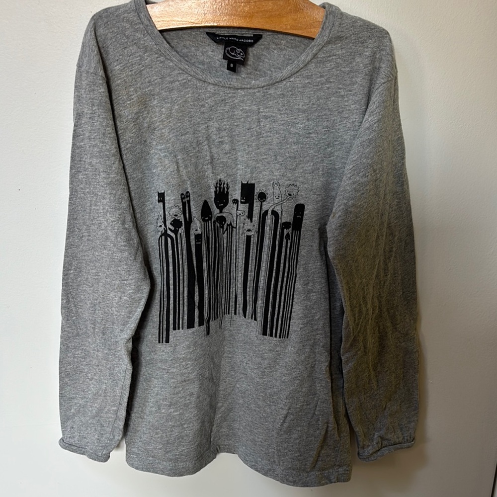 Little Marc Jacobs Gray Graphic Tee